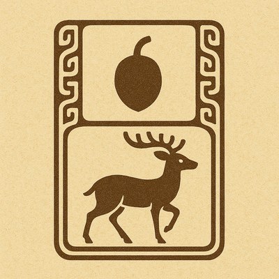 Seed and Deer — emblem of the Path of Growth and Transformation
